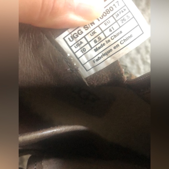 UGG Australia EMALIE Leather Wedge Ankle Bootie Waterproof- Size 10 - Picture 9 of 9